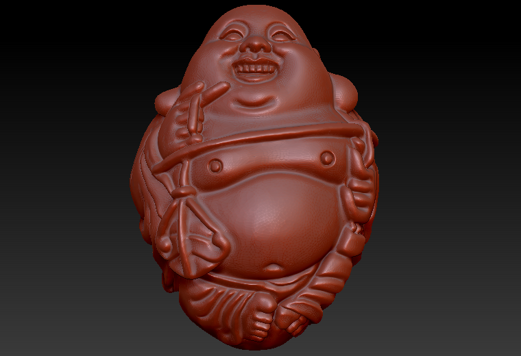 精修弥勒五zbrush圆雕图stl三维立体