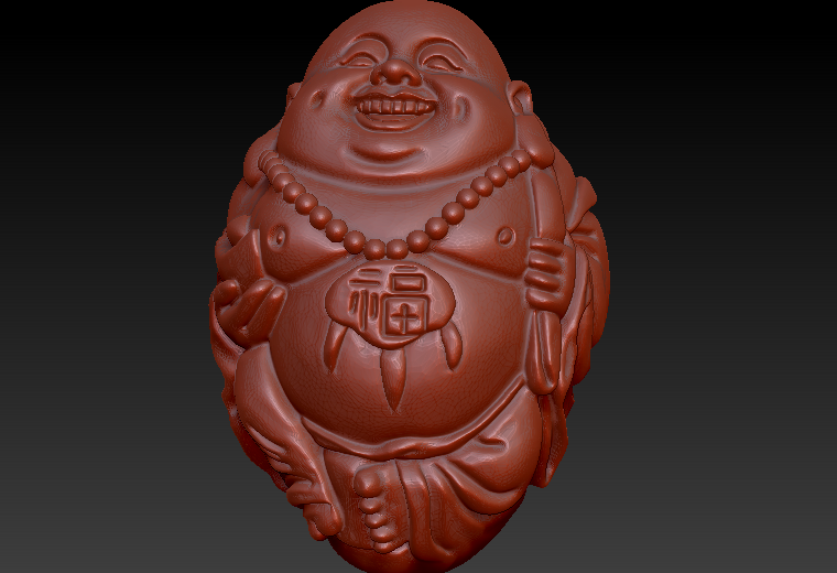 精修弥勒八zbrush圆雕图stl三维立体