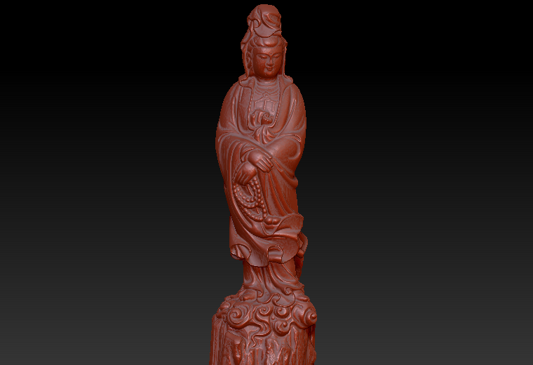 云台观音zbrush圆雕图stl三维立体