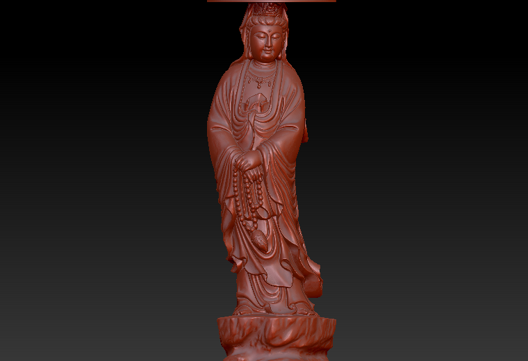 拿珠观音zbrush圆雕图stl三维立体