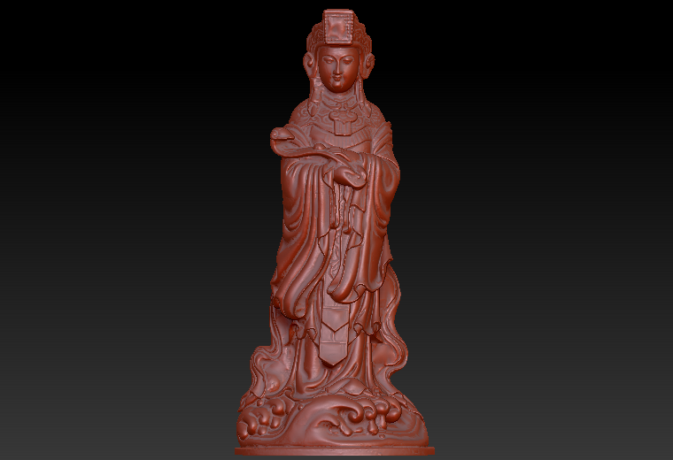 如意妈祖zbrush圆雕图stl三维立体