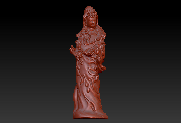南无净水观音zbrush圆雕图stl三维立体