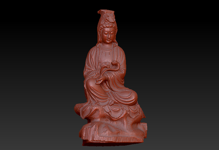 菩萨zbrush圆雕图stl三维立体