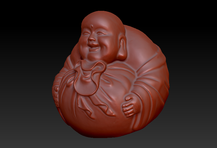 黄金袋弥勒zbrush圆雕图stl三维立体