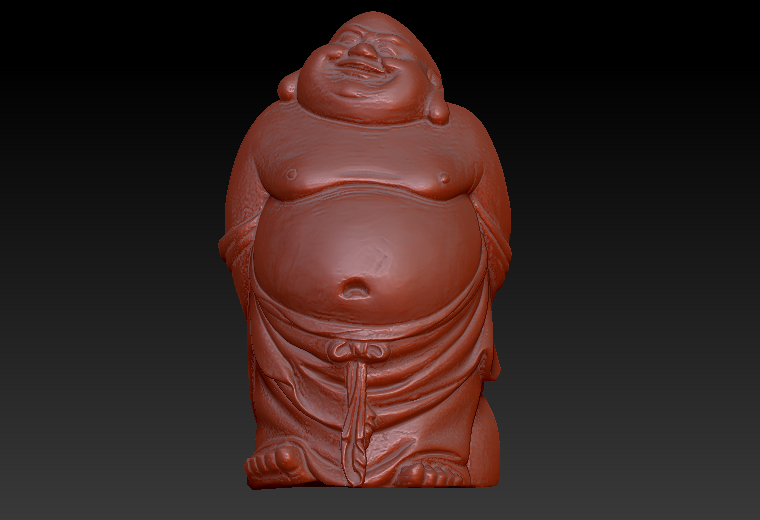 背手弥勒zbrush圆雕图stl三维立体