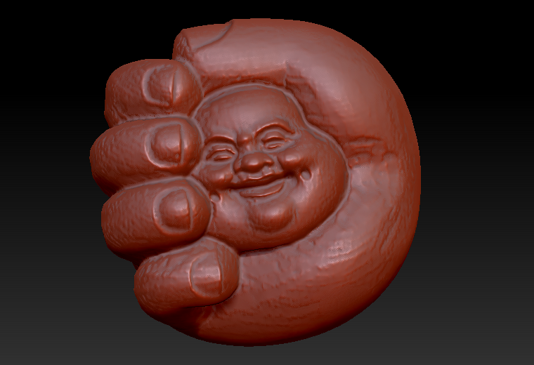心中有佛zbrush圆雕图stl三维立体