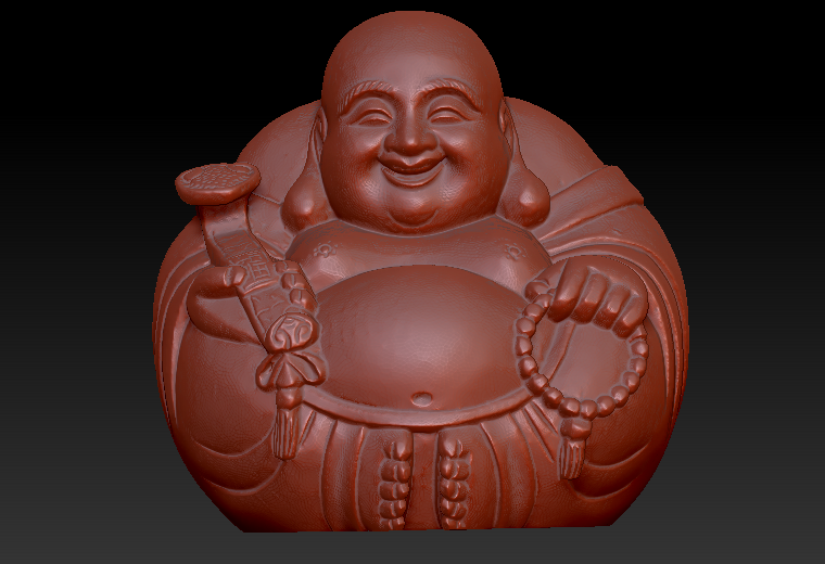 一团和气 坐姿弥勒zbrush圆雕图stl三维立体