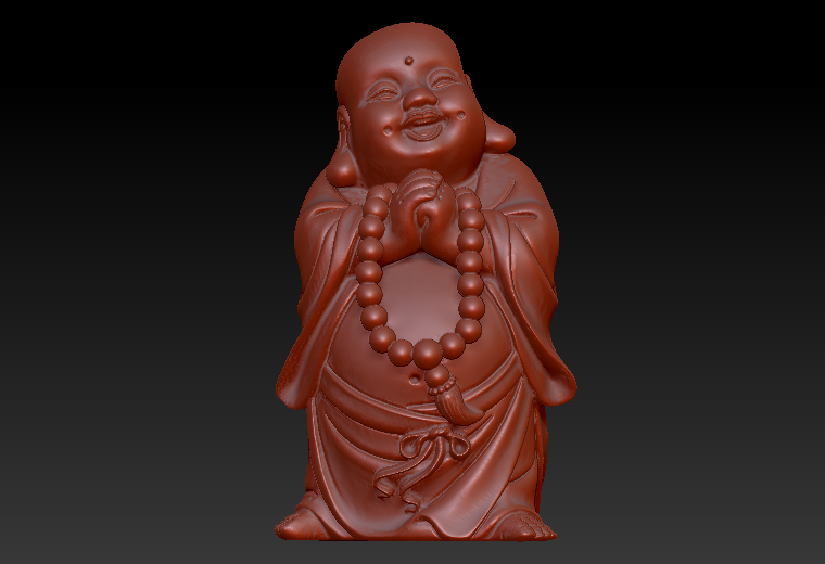 小笑佛zbrush圆雕图stl三维立体