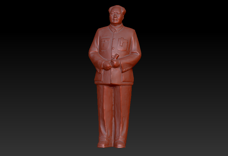 毛主席铜像zbrush圆雕图stl三维立体