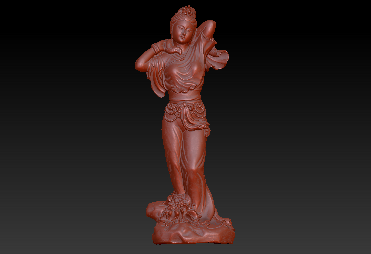 美女2号zbrush圆雕图stl三维立体