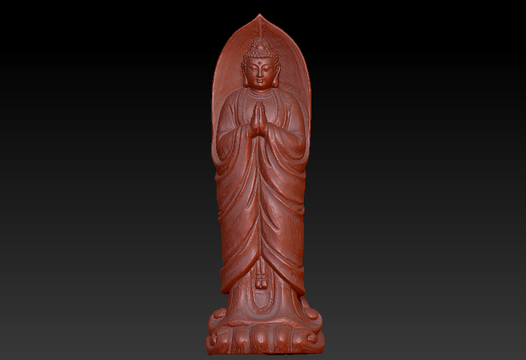 一叶释迦zbrush圆雕图stl三维立体