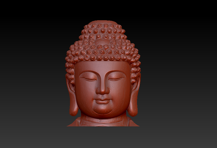 佛头像zbrush圆雕图stl三维立体