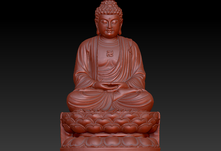 大日如来佛zbrush圆雕图stl三维立体