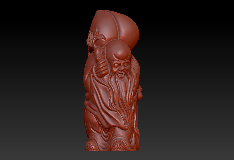 寿星806zbrush圆雕图stl三维立体