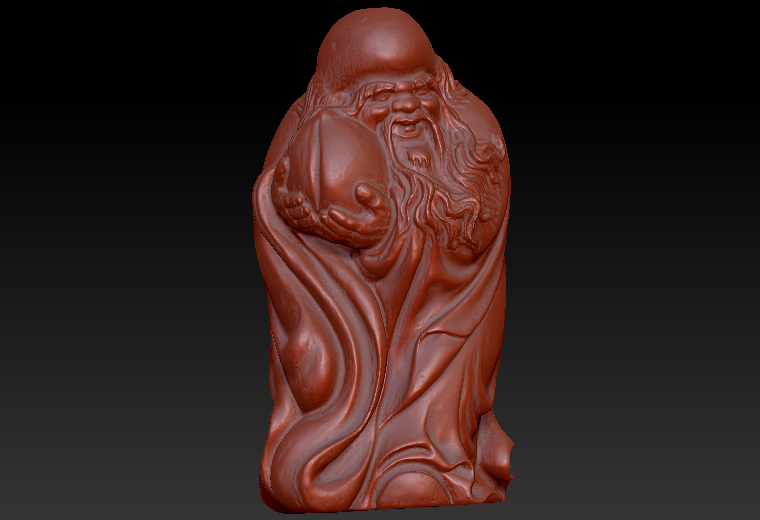 寿仙蟠桃zbrush圆雕图stl三维立体