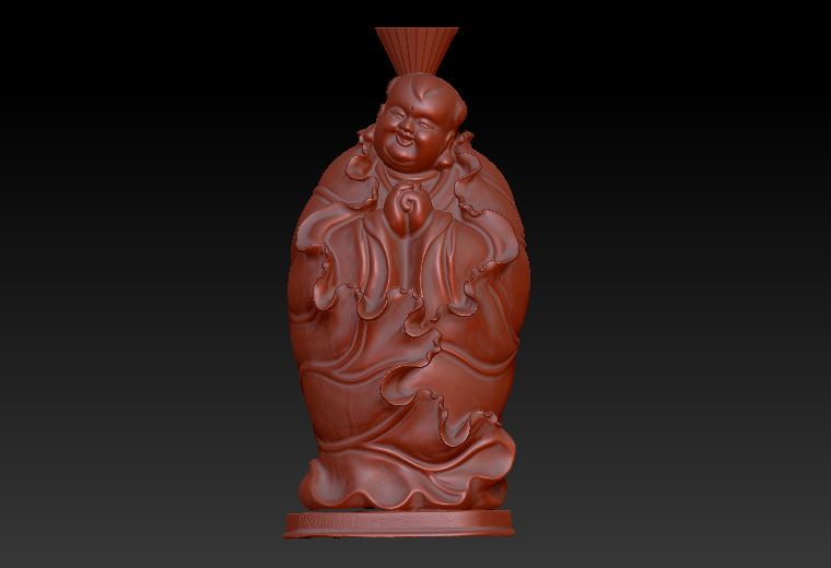 荷花童子Bzbrush圆雕图stl三维立体