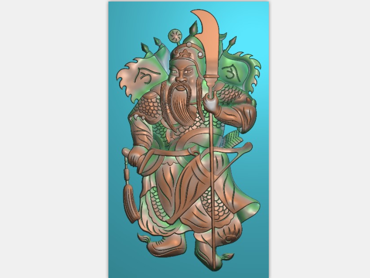 门神2精雕浮雕图库