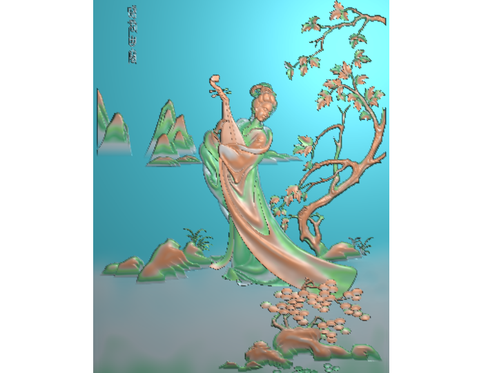 四大美女 昭君 精雕浮雕图库