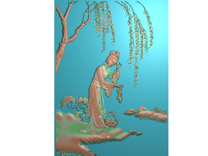 四大美女 西施  精雕浮雕图库