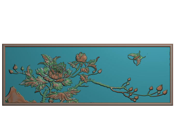 花鸟床边  精雕图