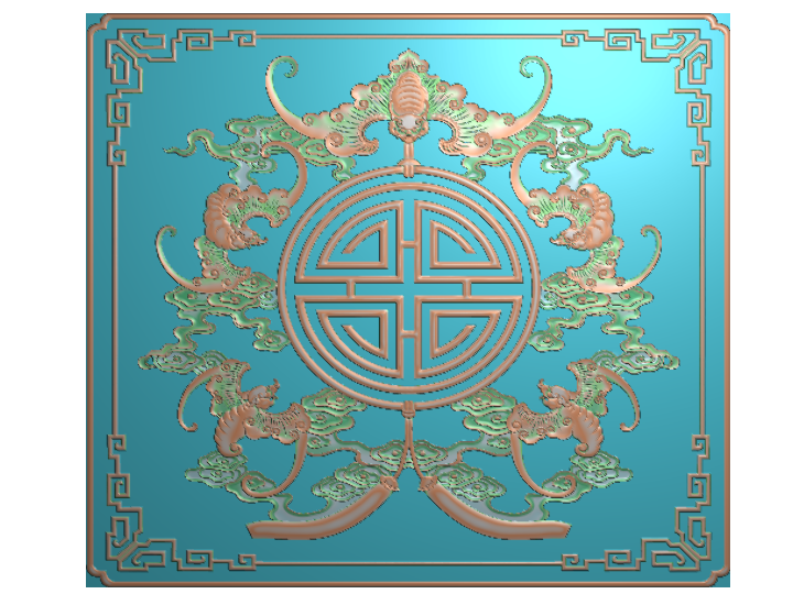 仿古博古柜蝙蝠917  精雕图