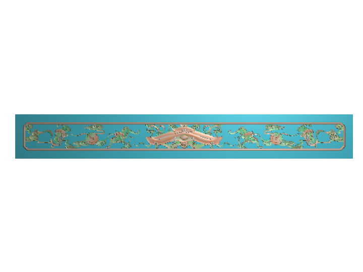 锦绣蝙蝠下花板  精雕图
