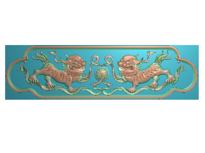 狮子图  精雕图