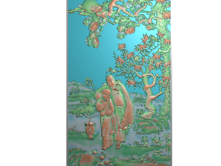 太白醉酒6  精雕图