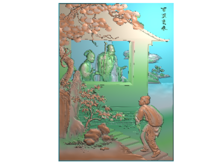 百里负米  精雕图