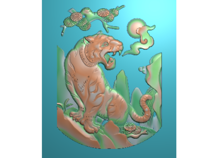 老虎   精雕图