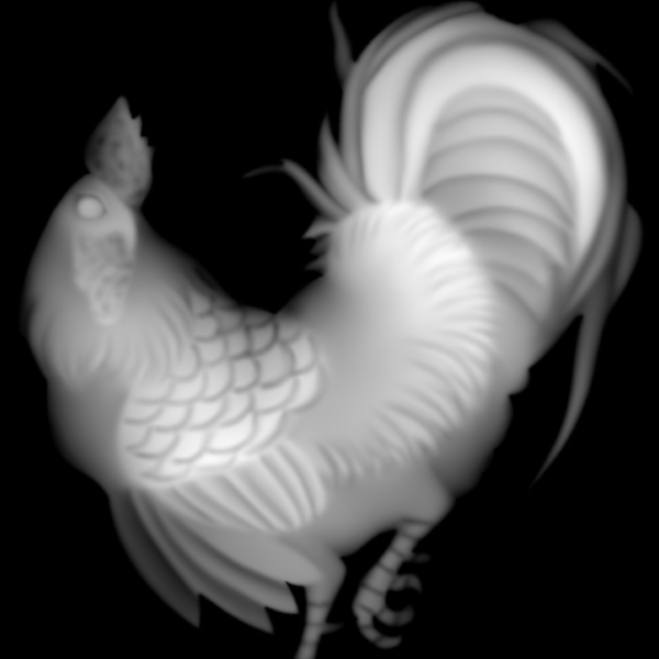 鸡  精雕图