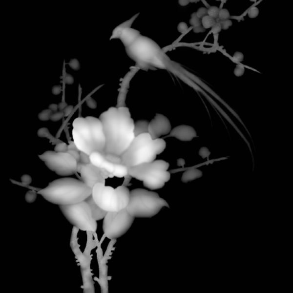 Flower&Bird3.88mm    精雕图