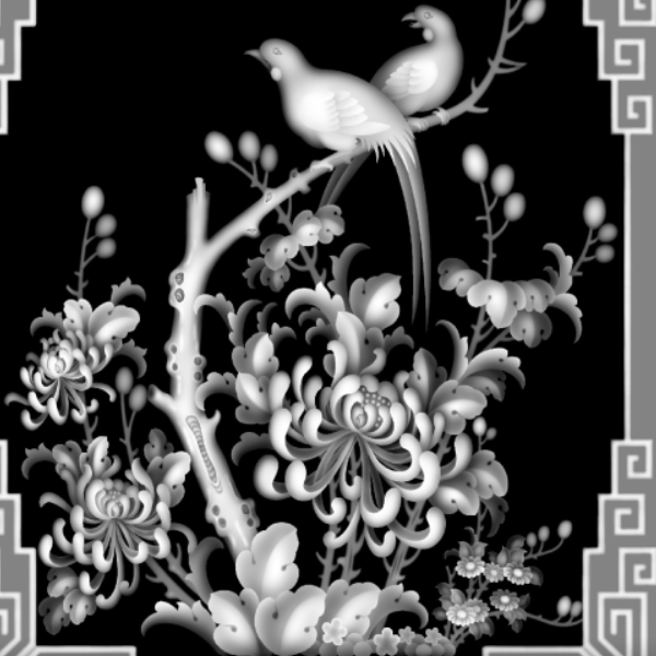 花套图112   精雕灰度图