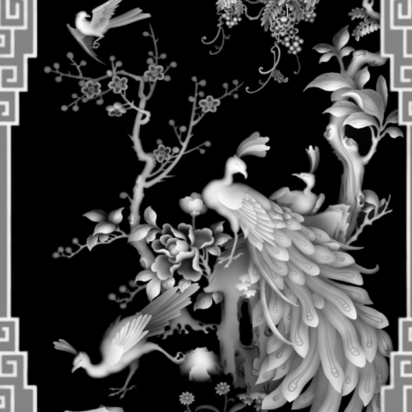 花套图113   精雕灰度图