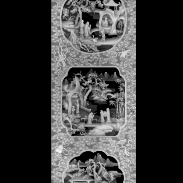 顶箱柜2  灰度图