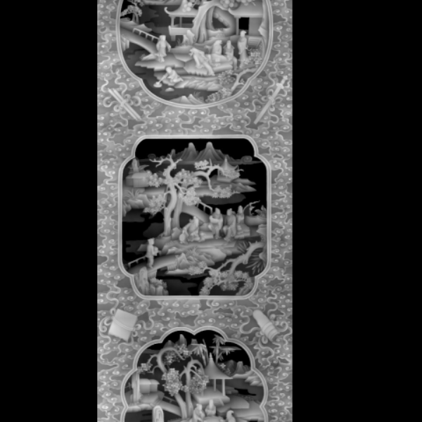 顶箱柜3  灰度图