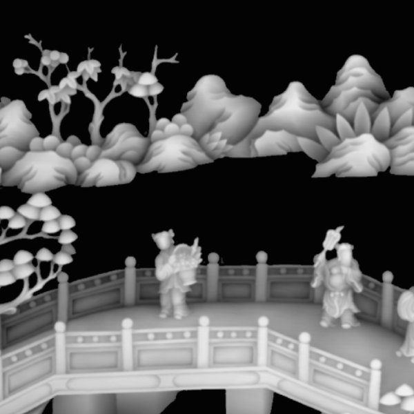 顶箱柜000  灰度图
