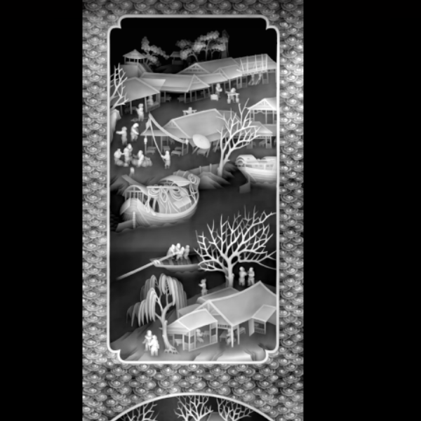 顶箱柜02  灰度图