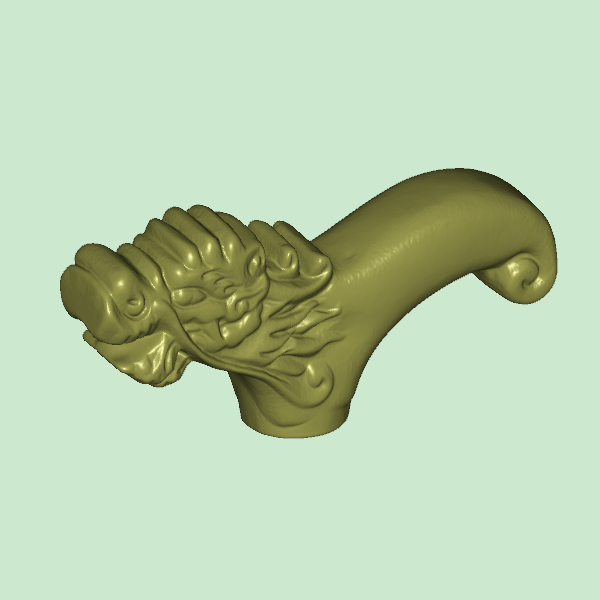 拐子龙头 brush圆雕图stl三维立体