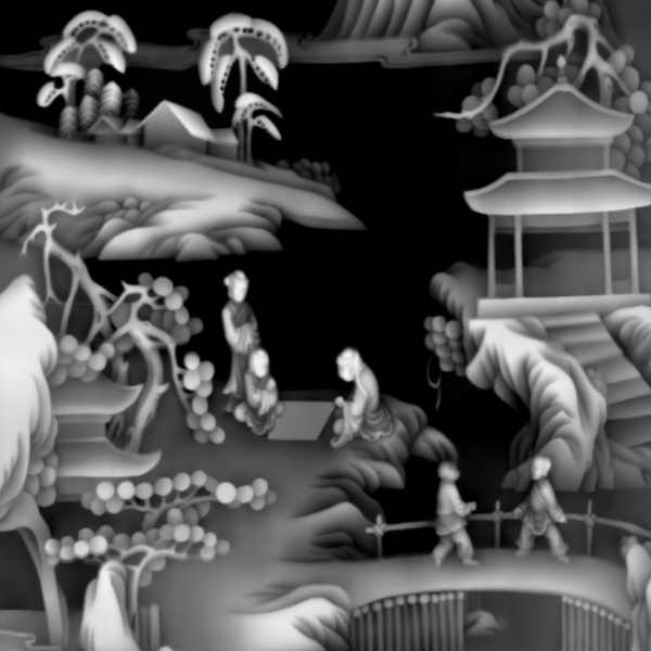 顶箱柜全图131棋  灰度图