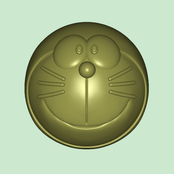 机器猫1 brush圆雕图stl三维立体