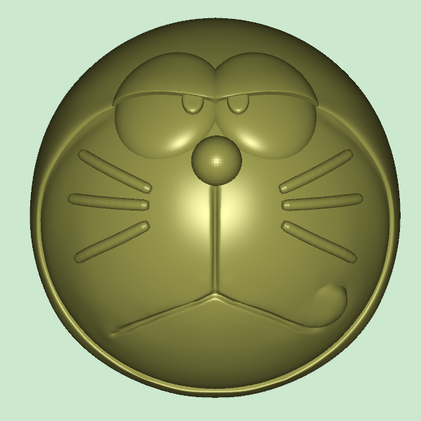 机器猫5 brush圆雕图stl三维立体