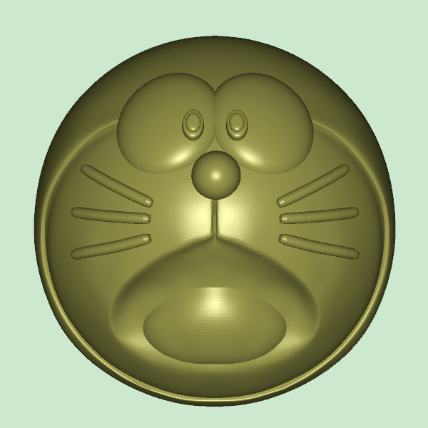 机器猫7 brush圆雕图stl三维立体