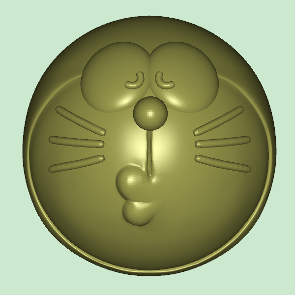 机器猫8 brush圆雕图stl三维立体