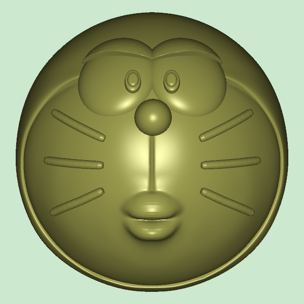 机器猫11 brush圆雕图stl三维立体