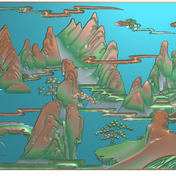 山水1 精雕图