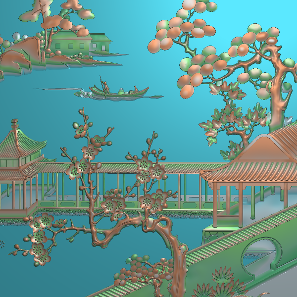 山水5 精雕图