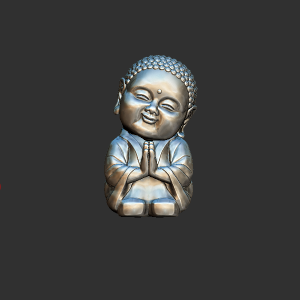 Q版小佛 圆雕立体 雕刻打印文件