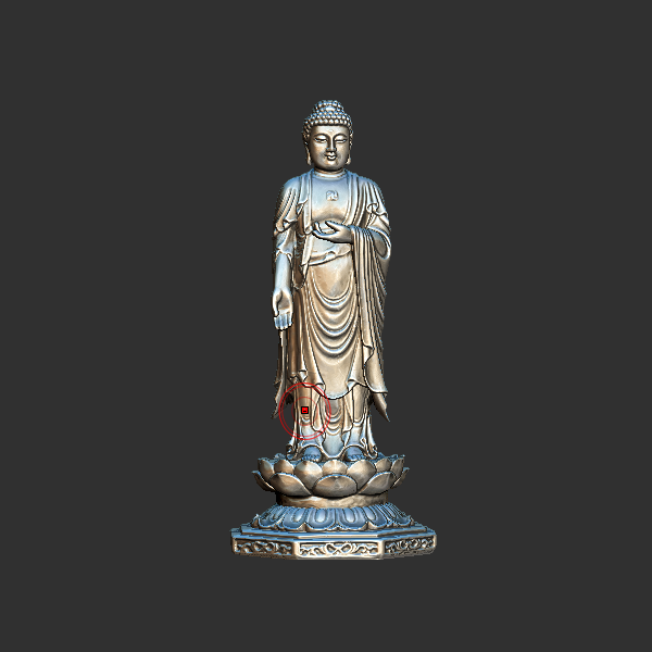  莲花摩尼圆雕立体 雕刻打印文件