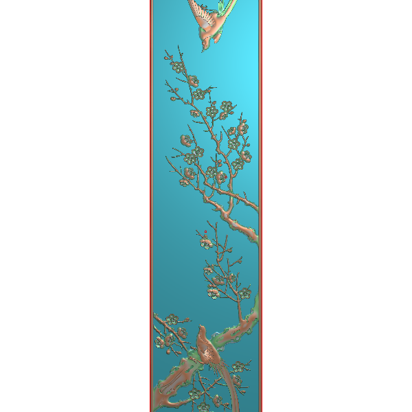 梅花鸟精雕图A44